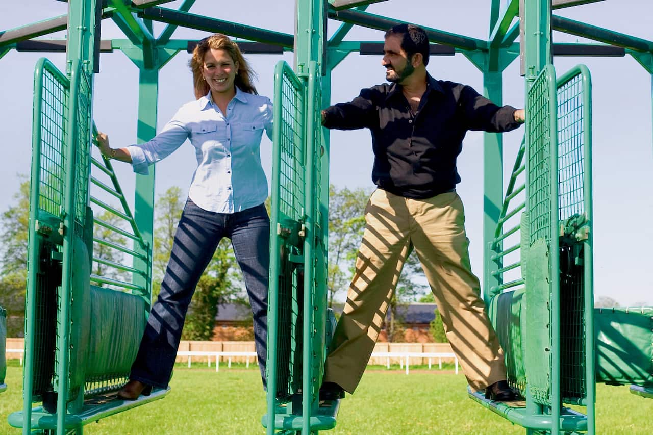  Undated photo of Dubai's ruler Sheikh Mohammed Bin Rashed Al Maktoum and his wife, Jordan's Princess Haya Bint Al Hussein, who is also president of the FEI (Federation Equestre Internationale). The two royals, who married in 2004 will have at the end of 