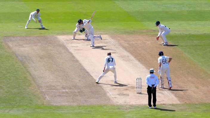 Australia's Nathan Lyon takes the wicket of England's Jason Roy during day five of the Ashes Test match at Edgbaston, Birmingham. Monday August 5, 2019.
