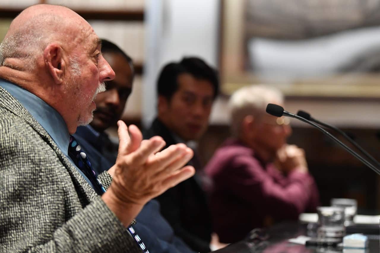 Apartment owners at the Inquiry into Regulation of Building Standards, Building Quality and Building Disputes at NSW Parliament, August 12, 2019. 