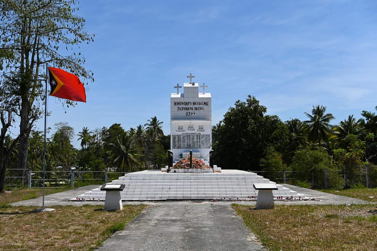 Monument in remembrance of the Suai Massacre in Suai