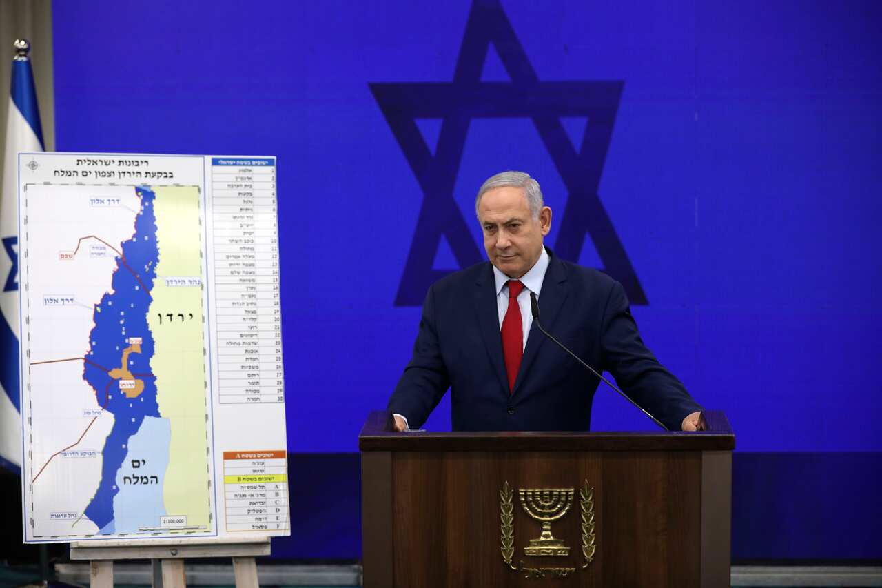 Israeli Prime Minister Benjamin Netanyahu, speaks during a press conference in Tel Aviv, Israel, Tuesday, Sept. 10, 2019. 