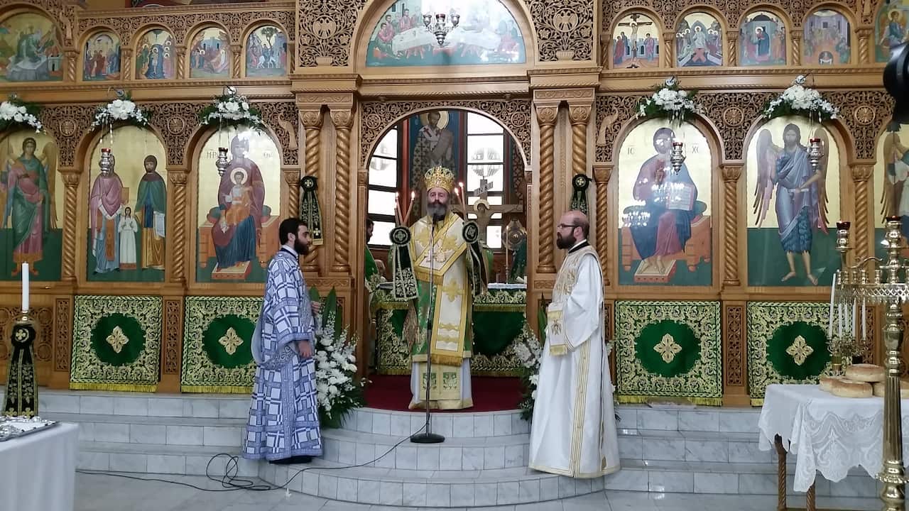 Archbishop Makarios at the Parish of Liverpool