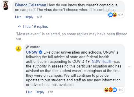 Students furies over UNSW Coronavirus response