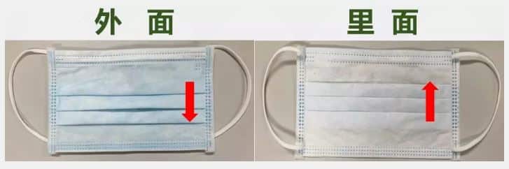 Front and back of a mask