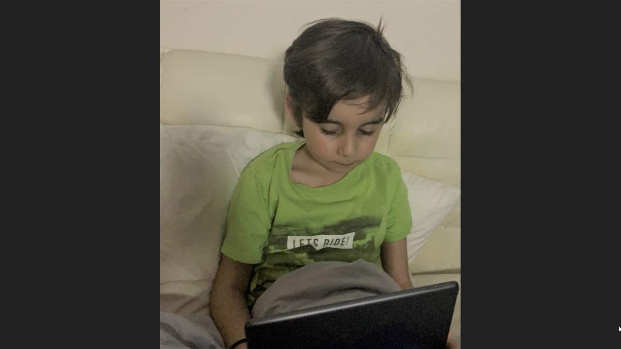 Greek language school student Christos.