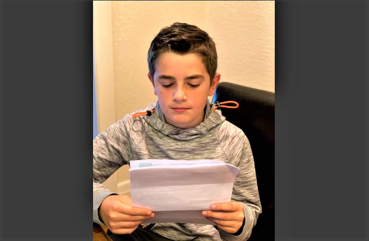 Greek language school students Grigoris Skliros. 