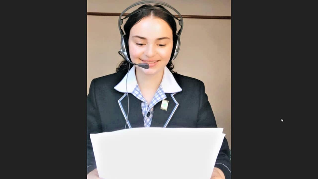 Student Mariana Galanopoulos. 