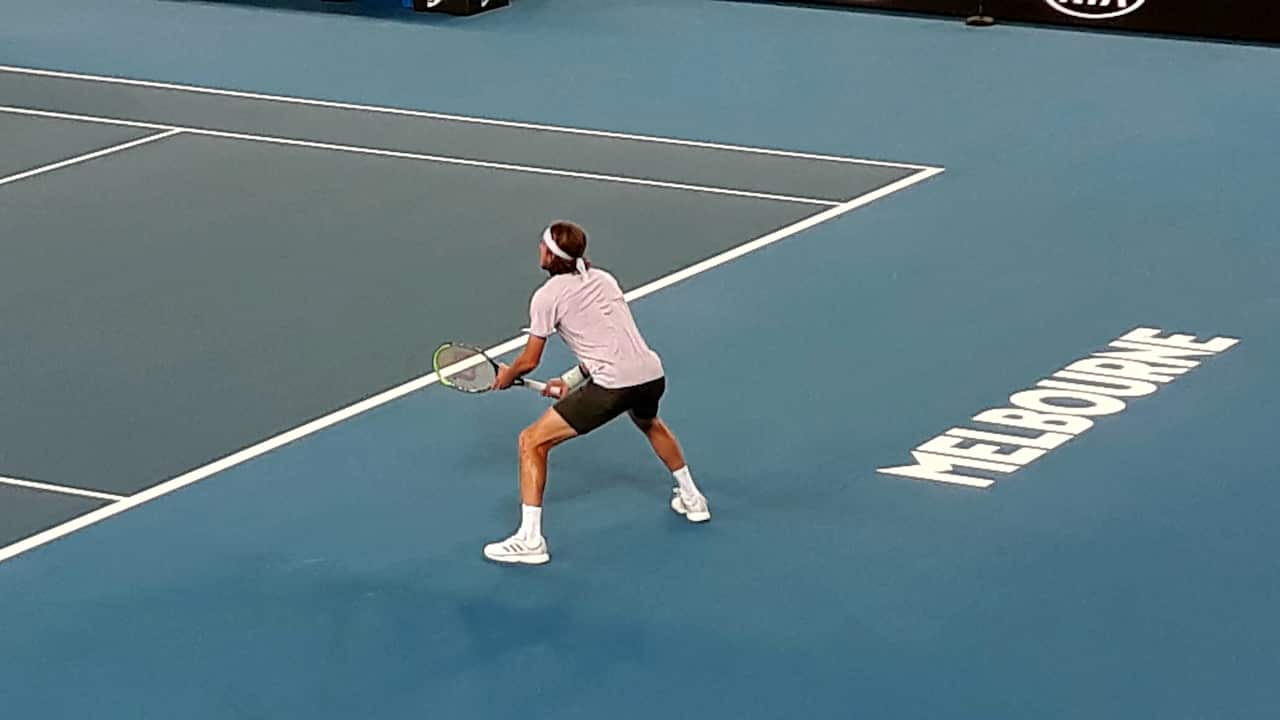Stefanos Tsitsipas's round 1 vs Salvatore Caruso. 