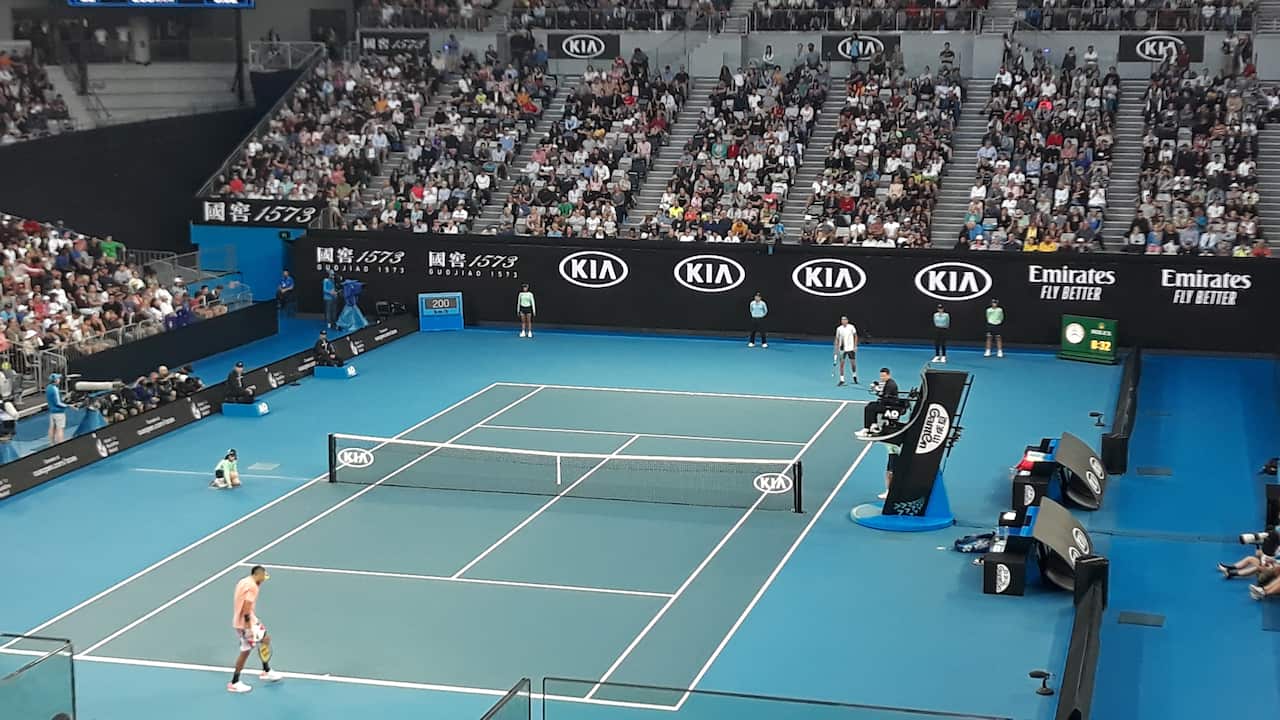 Nick Kyrgios' at Melbourne Arena. 