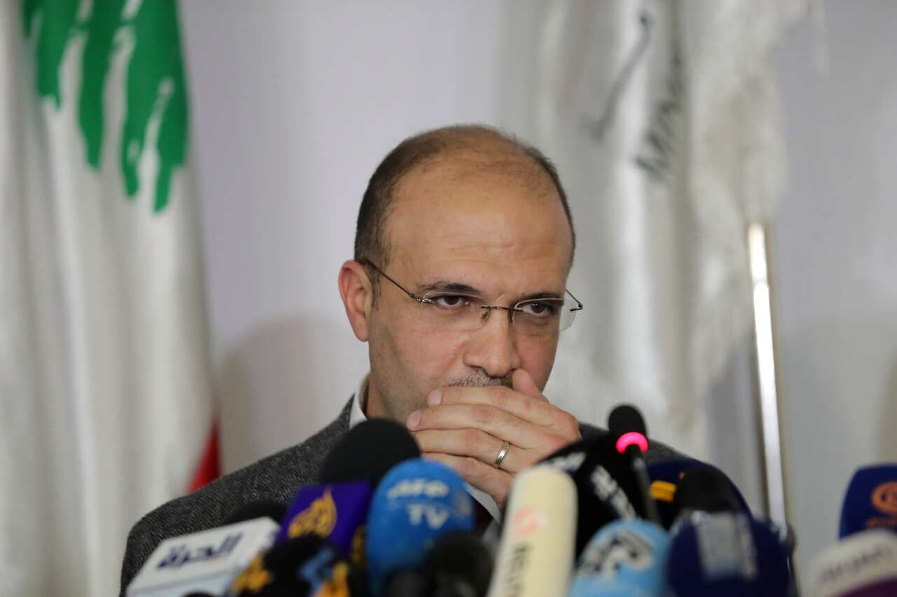 Lebanese Health Minister Hamad Hassan speaks during a press conference, in Beirut, Lebanon, Friday, Feb. 21, 2020. 