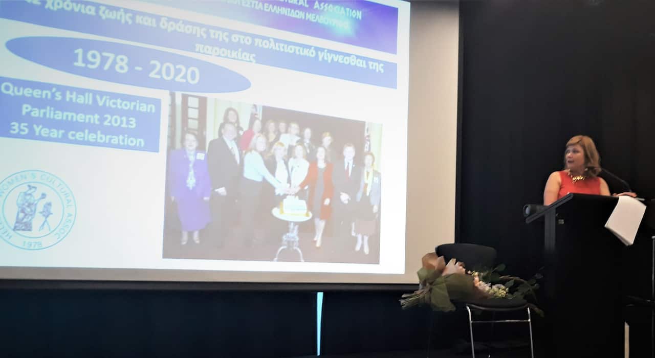 ESTIA - Hellenic Women's Cultural Association's president Angela Vellos. 