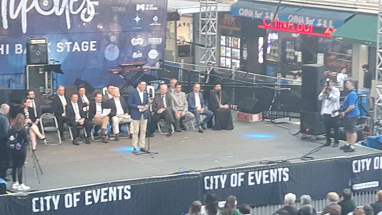 Victorian Premier Dan Anderws at the 2002 Antipodes Festival.