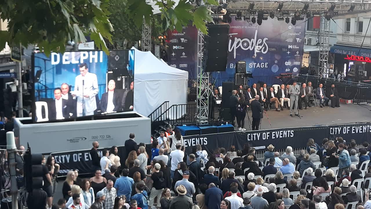 General Consul of Greece in Melbourne, Dimitrios Michalopoulos at the 2020 Antipodes Festival.