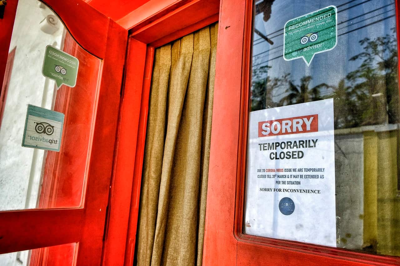 Hostel seen closed until March 31 due to the spread of the coronavirus in Kerala.