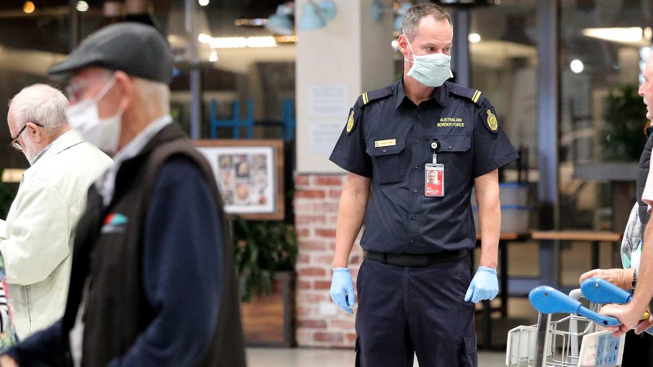 An Australia border Force official