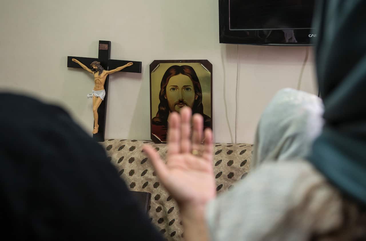 Coptic family in Egypt