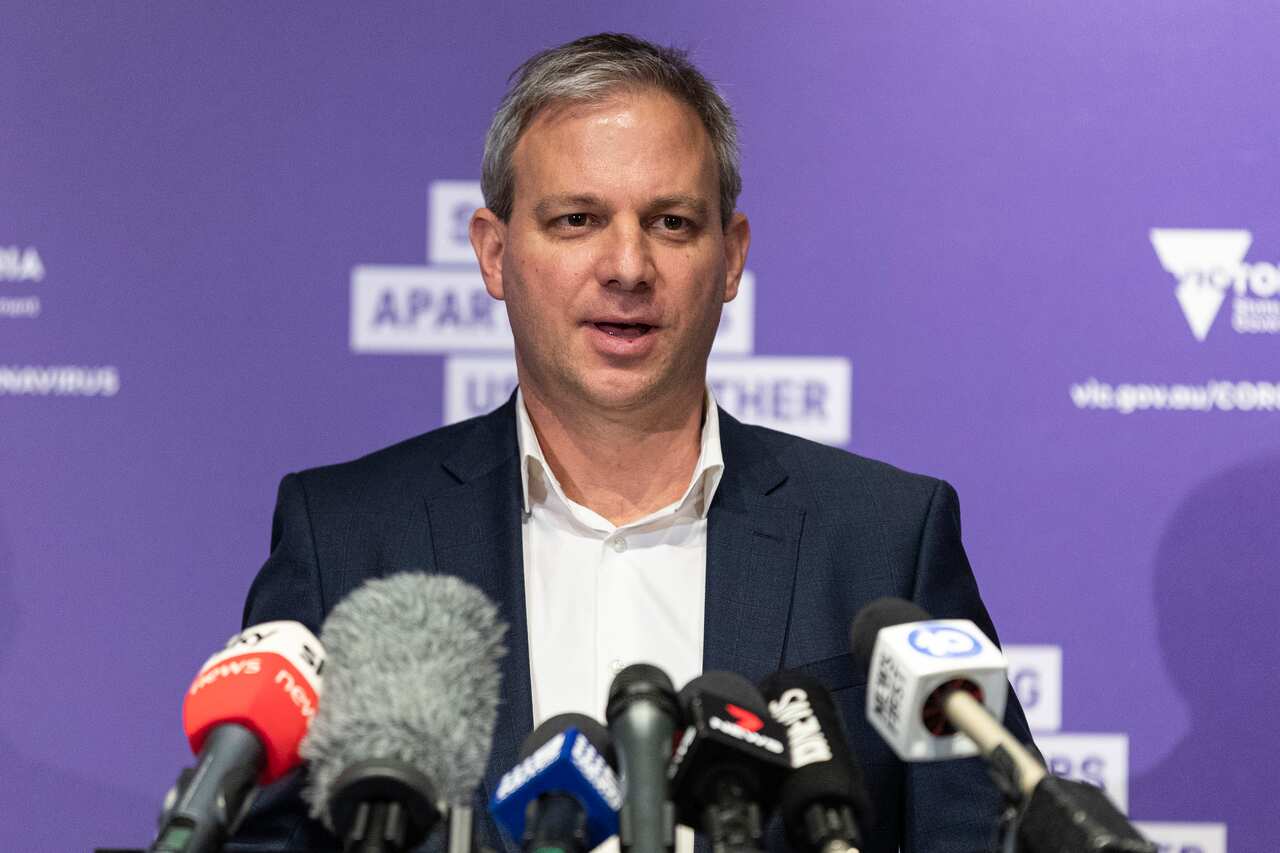 Chief Health Officer Brett Sutton addresses the media during a press conference in Melbourne