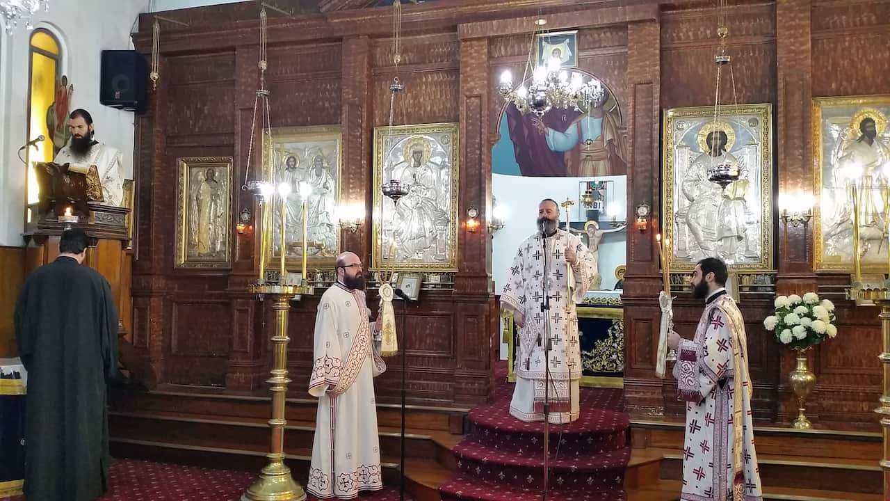 Ο Αρχιεπίσκοπος Μακάριος κατά την σημερινή λειτουργία