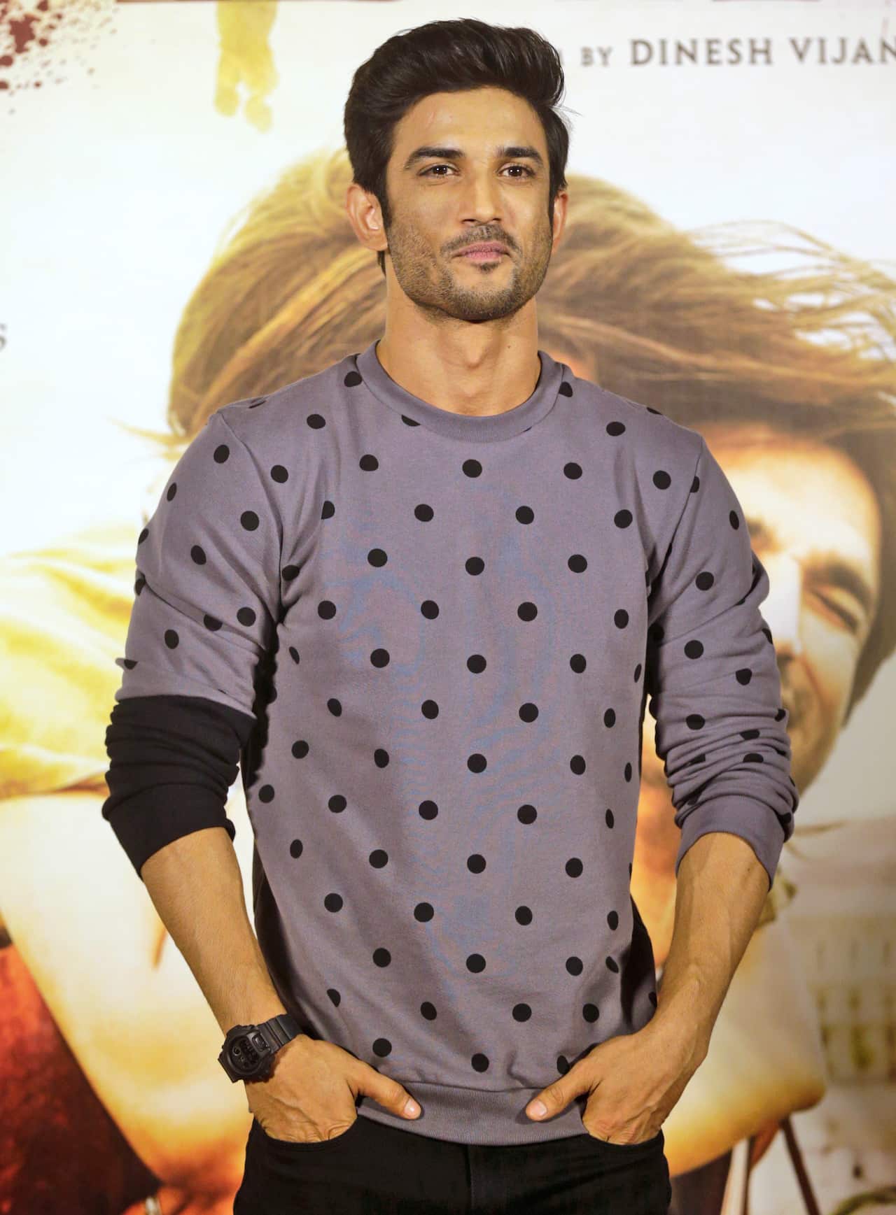 Bollywood actor Sushant Singh posses for a picture during  launch of his film Raabta  in Mumbai, India, Monday, April 17, 2017.