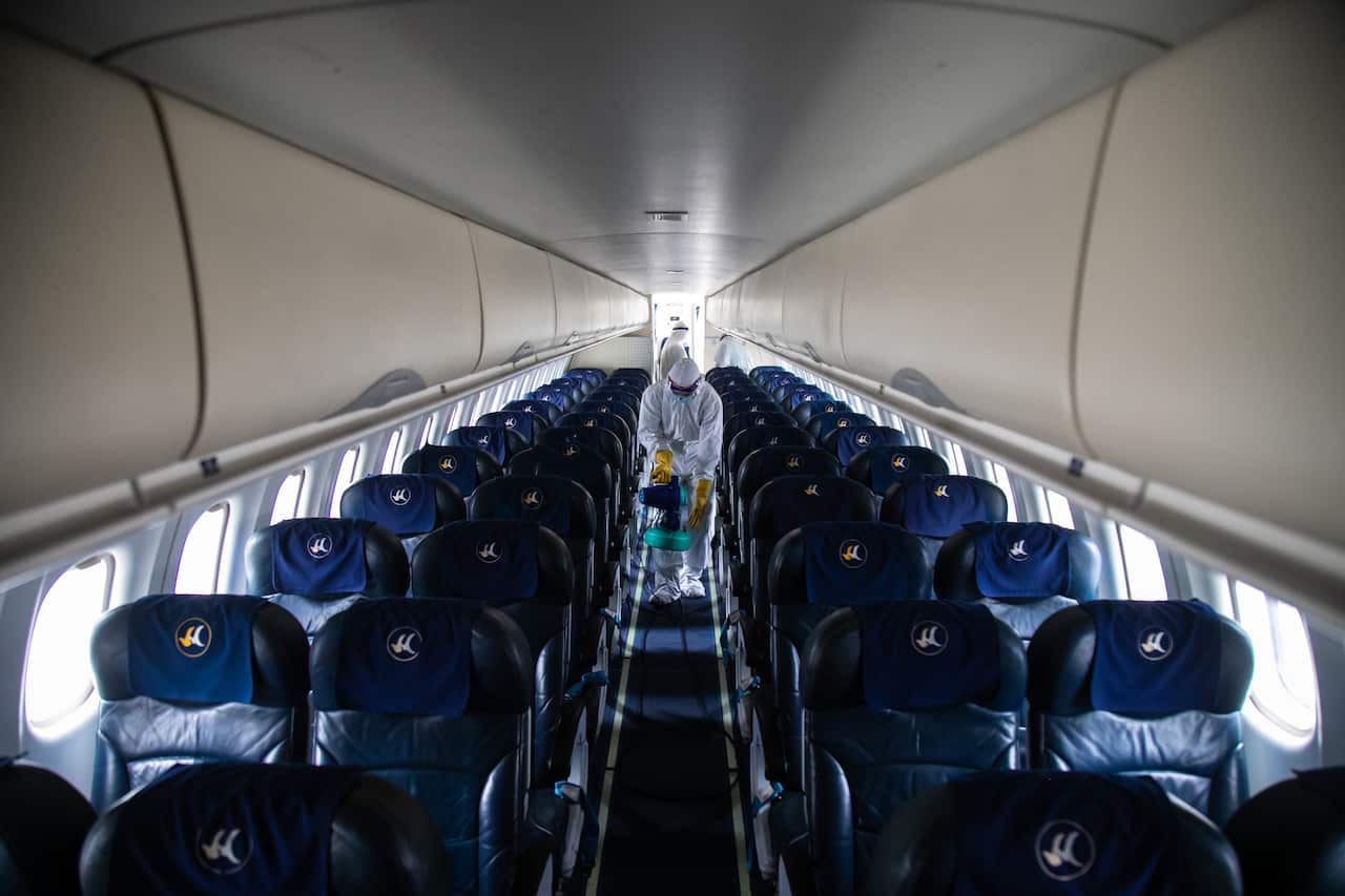 Commercial flights to Nepal have been suspended since March 26th due to the risk of coronavirus infection. The government is preparing to open commercial flights as the risk of infection decreases. (Photo by Prabin Ranabhat / SOPA Images/Sipa USA)