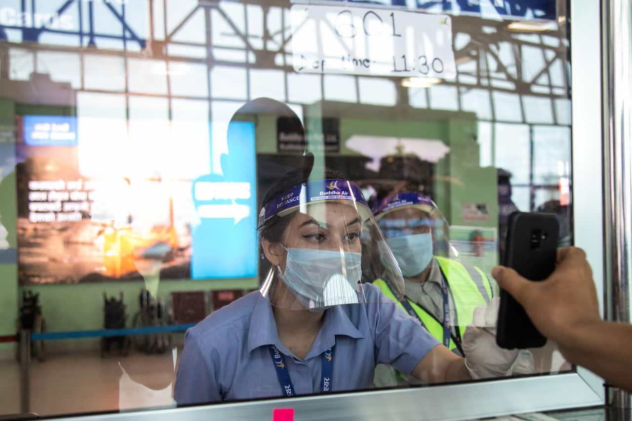 Commercial flights to Nepal have been suspended since March 26th due to the risk of coronavirus infection. The government is preparing to open commercial flights as the risk of infection decreases. (Photo by Prabin Ranabhat / SOPA Images/Sipa USA)