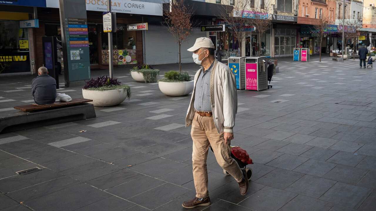 The empty streets of Footscray during COVID-19.