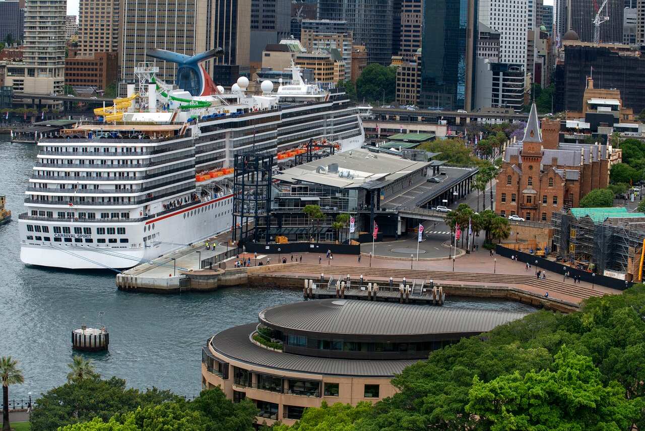 February 2020  - Carnival Legend Cruise ship at the International Terminal in Sydney, Australia (Photo by Sergi Reboredo/Sipa USA)
