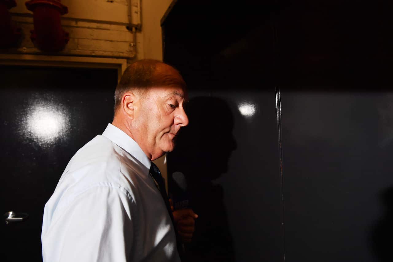 L'ex deputato statale del NSW Daryl Maguire nella sede dell'ICAC prima dell'audizione di un anno fa