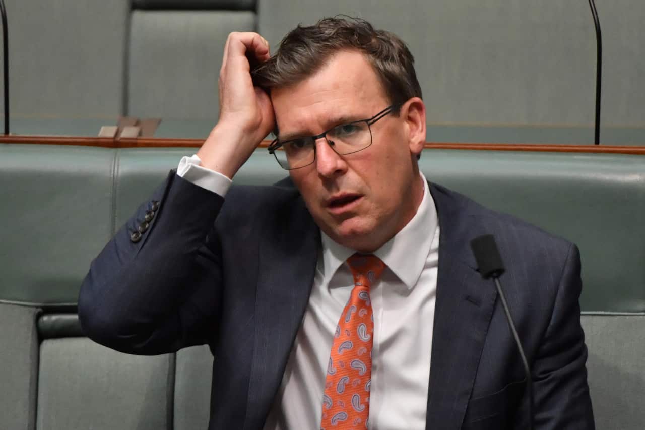 Minister for Cities Alan Tudge during Question Time in the House of Representatives at Parliament House in Canberra, Wednesday, December 2, 2020. (AAP Image/Mick Tsikas) NO ARCHIVING