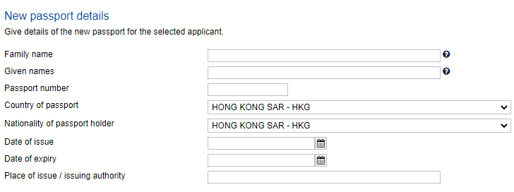 Update new passport details in Home Affairs website