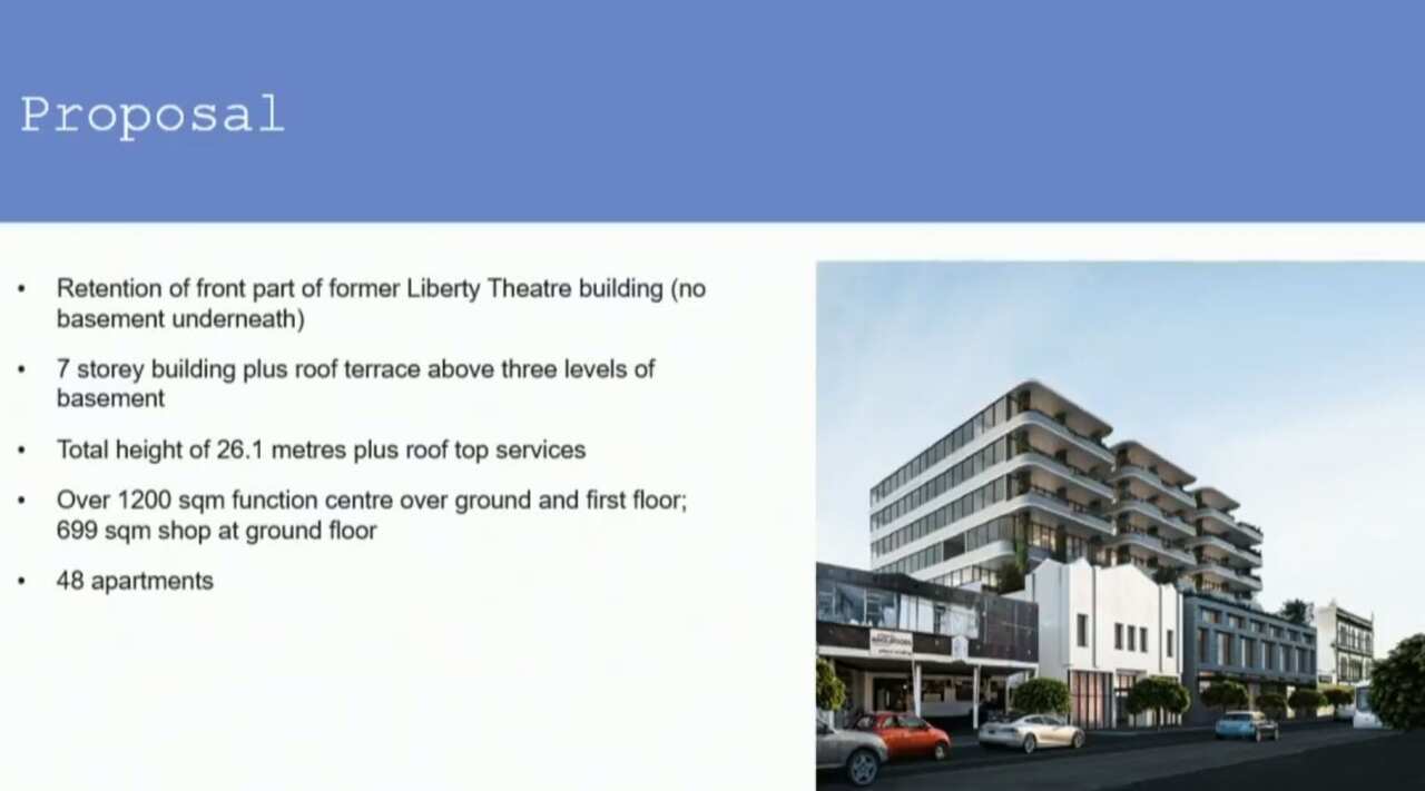 The updated proposal of tthe Cyprus Community's new building. 