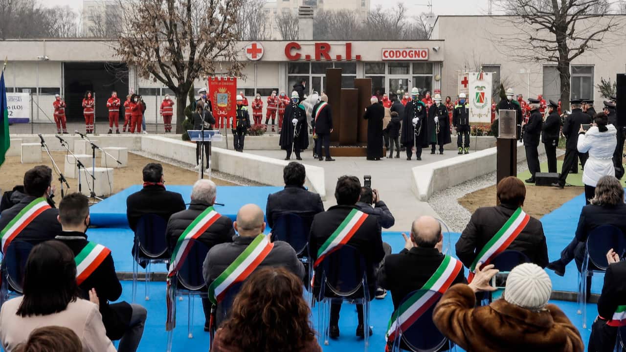 L'inaugurazione, a Codogno, del memoriale in ricordo delle vittime del COVID