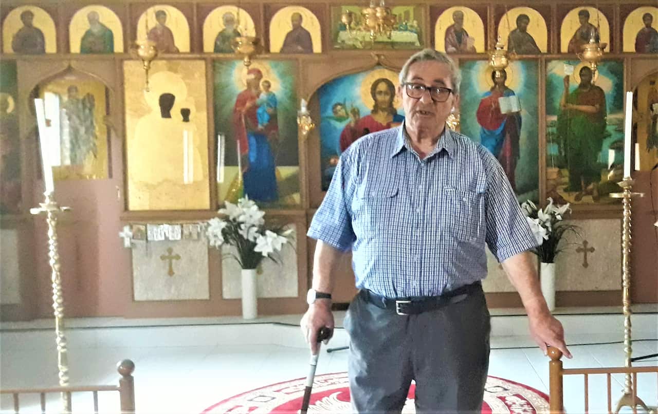 Wangaratta resident Greek Austrlaian Nikos Kallias. 