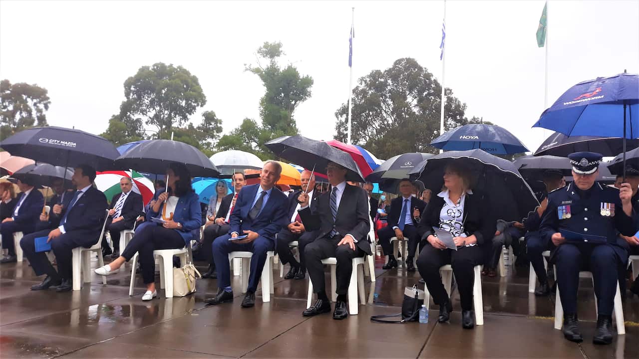 Victorian Greeks honor the 200 Years from the Greek Revolution, Shrine of Remembrance, Melbourne, 2021.