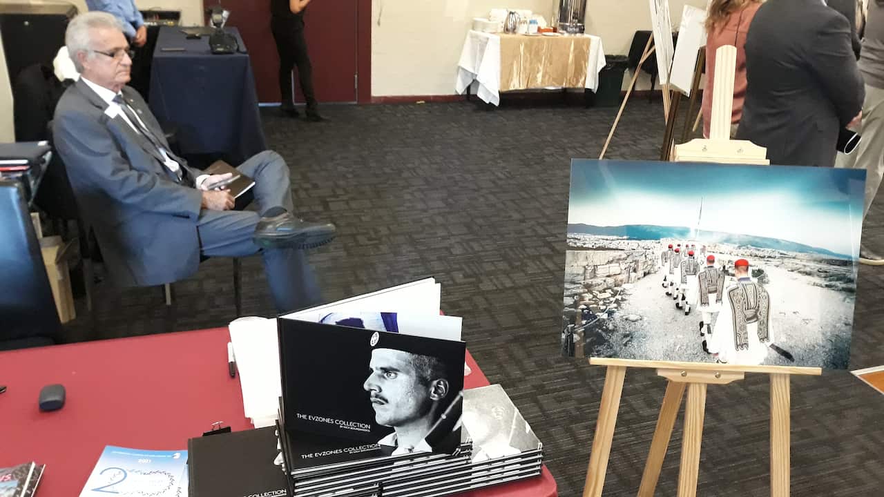 Paul Mavroudis, ath the opening hosted by Melbourne's Oakleigh Grammar. 