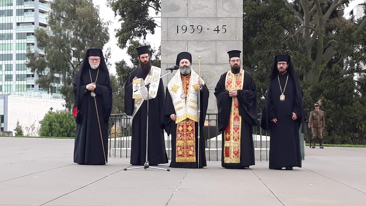 A commemorative service at Melbourne's Shrine of Remembrance, for the men and women from Australia and Greece, who fought and fell in the Battle of Crete.