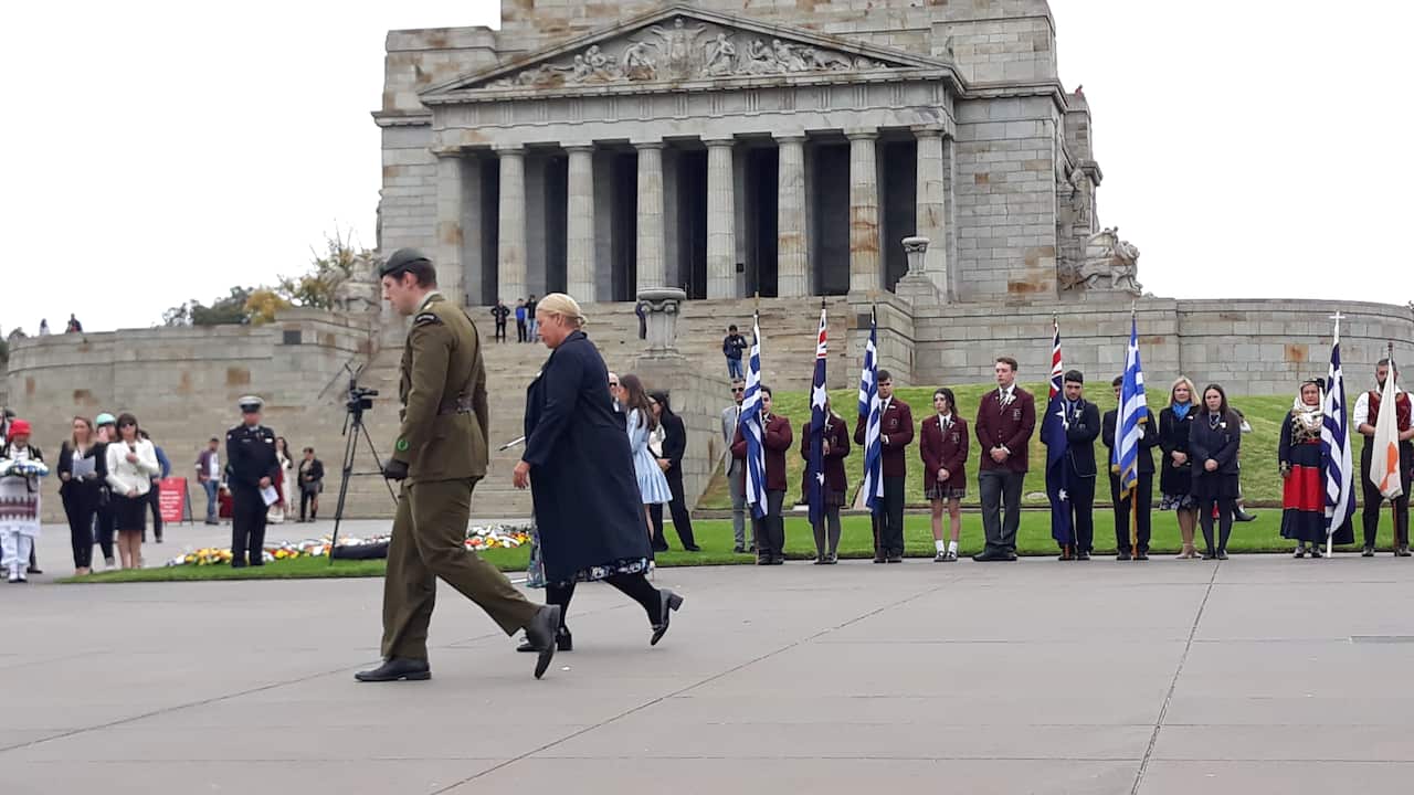 Battle of Crete, Shrine of Remembrance, Melbourne, 18 april 2021.