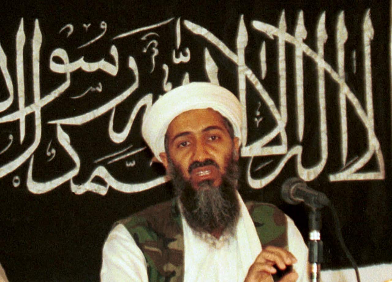 FILE - In this 1998 file photo made available on March 19, 2004, Osama bin Laden is seen at a news conference in Khost, Afghanistan.