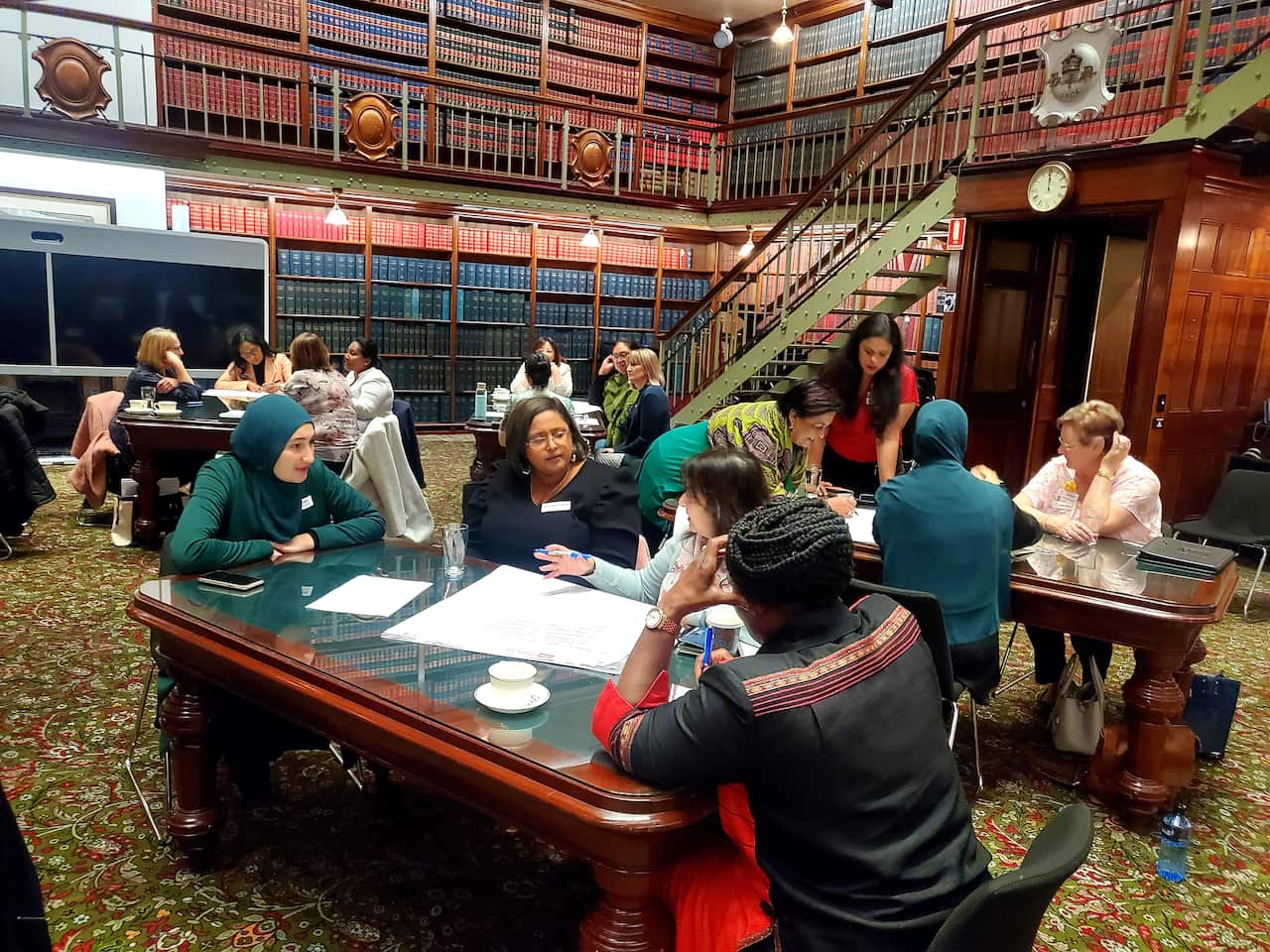 Participants discussed various challanges to get support for the victims of domestic violence.