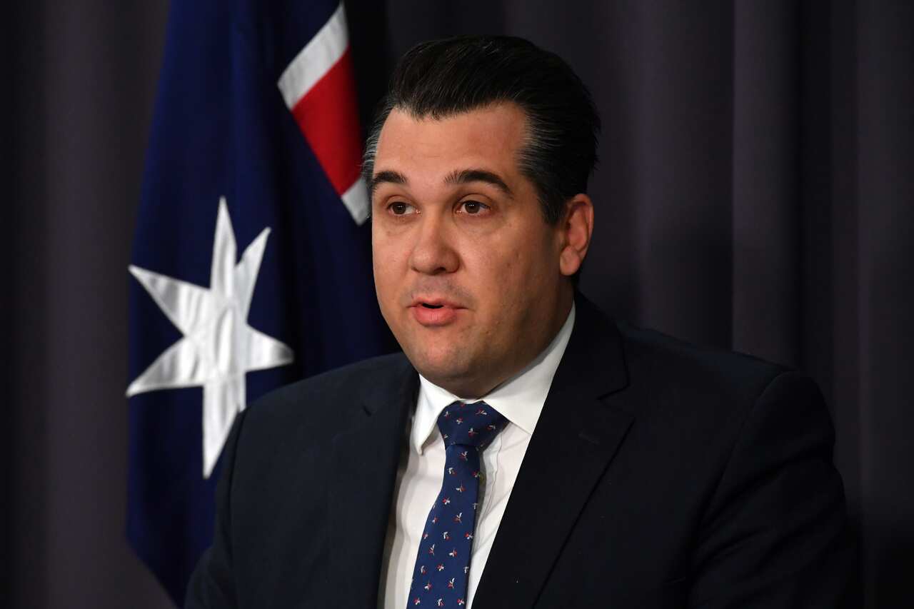 Assistant Treasurer Michael Sukkar at a press conference at Parliament House in Canberra, Friday, June 18, 2021. (AAP Image/Mick Tsikas) NO ARCHIVING