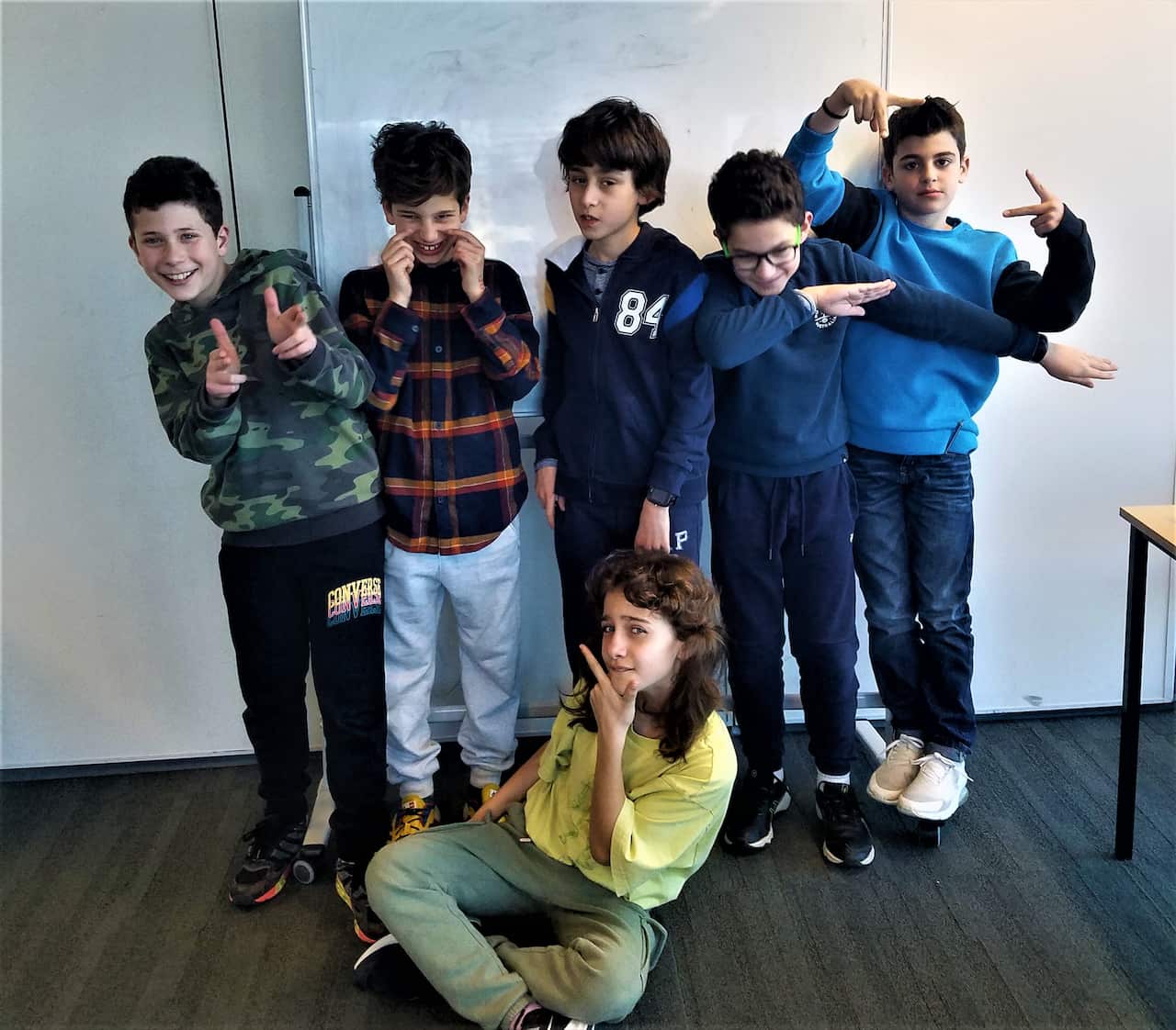 Greek language school students.