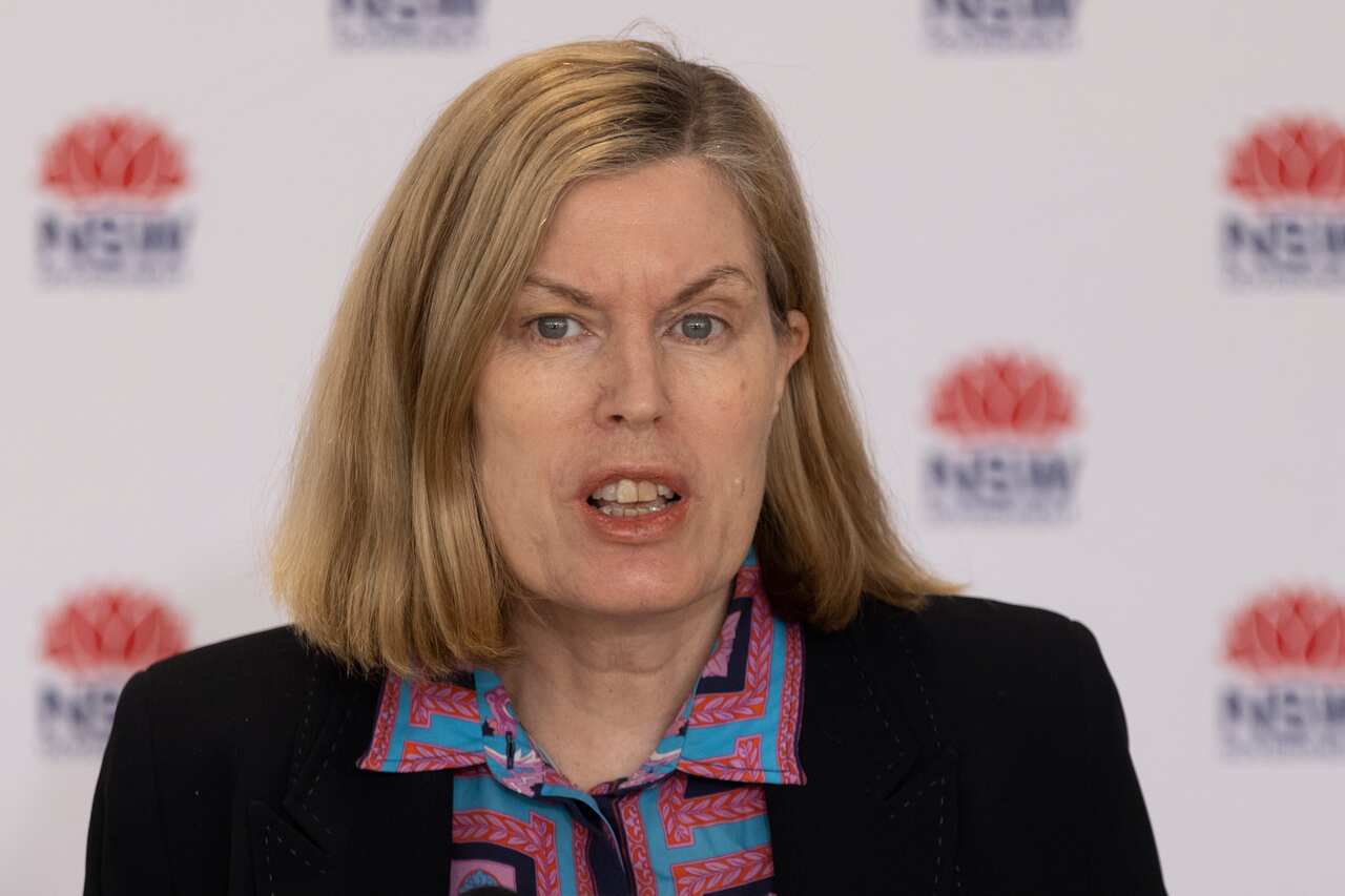 NSW Chief Health Officer Kerry Chant speaks to the media during a COVID-19 update and press conference in Sydney, Tuesday, August 3, 2021. (AAP Image/Pool, Brook Mitchell) NO ARCHIVING