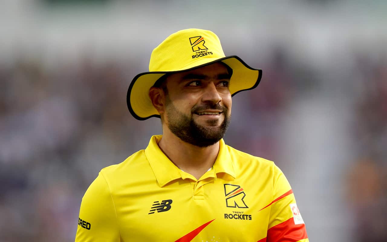 Afghan cricketer Rashid Khan is currently playing in The Hundred competition in the UK.