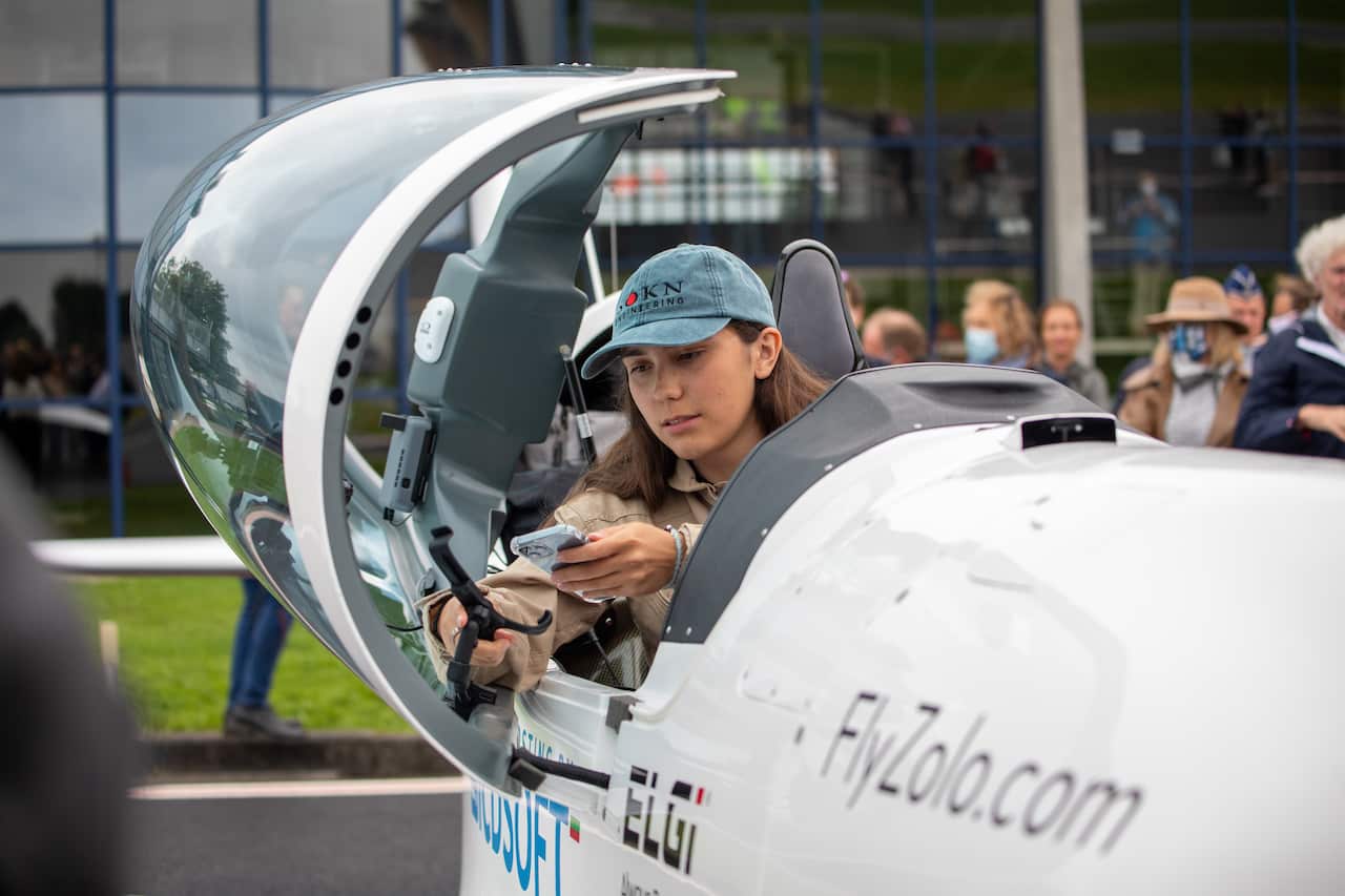 Handout photo issued by Flyzolo.com of Zara Rutherford, 19, leaving Kortijk-Wevelgem Airport in Belgium, as she embarks on her journey, aiming to become the youngest woman ever to fly around the world solo. Picture date: Wednesday August 18, 2021.. The tr