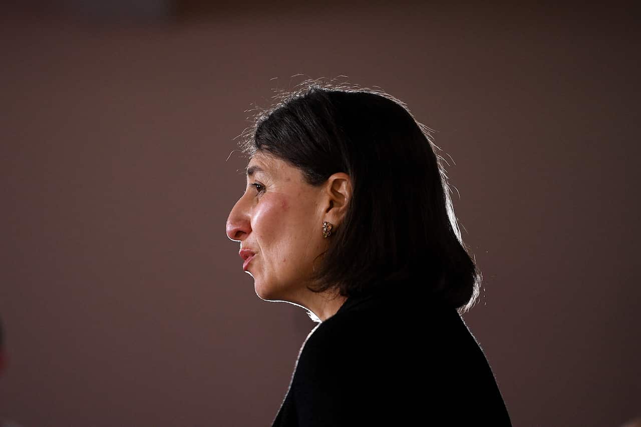 NSW Premier Gladys Berejiklian addresses media during apress conference in Sydney, Tuesday, August 31, 2021.(AAP Image/Dan Himbrechts) NO ARCHIVING