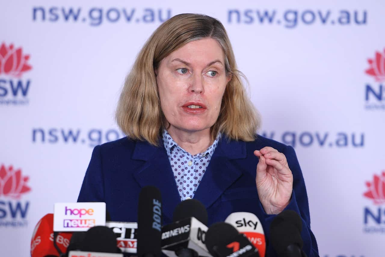 NSW Chief Health Officver Dr Kerry Chant addresses media during a press conference in Sydney, Tuesday, August 31, 2021.(AAP Image/Dan Himbrechts) NO ARCHIVING