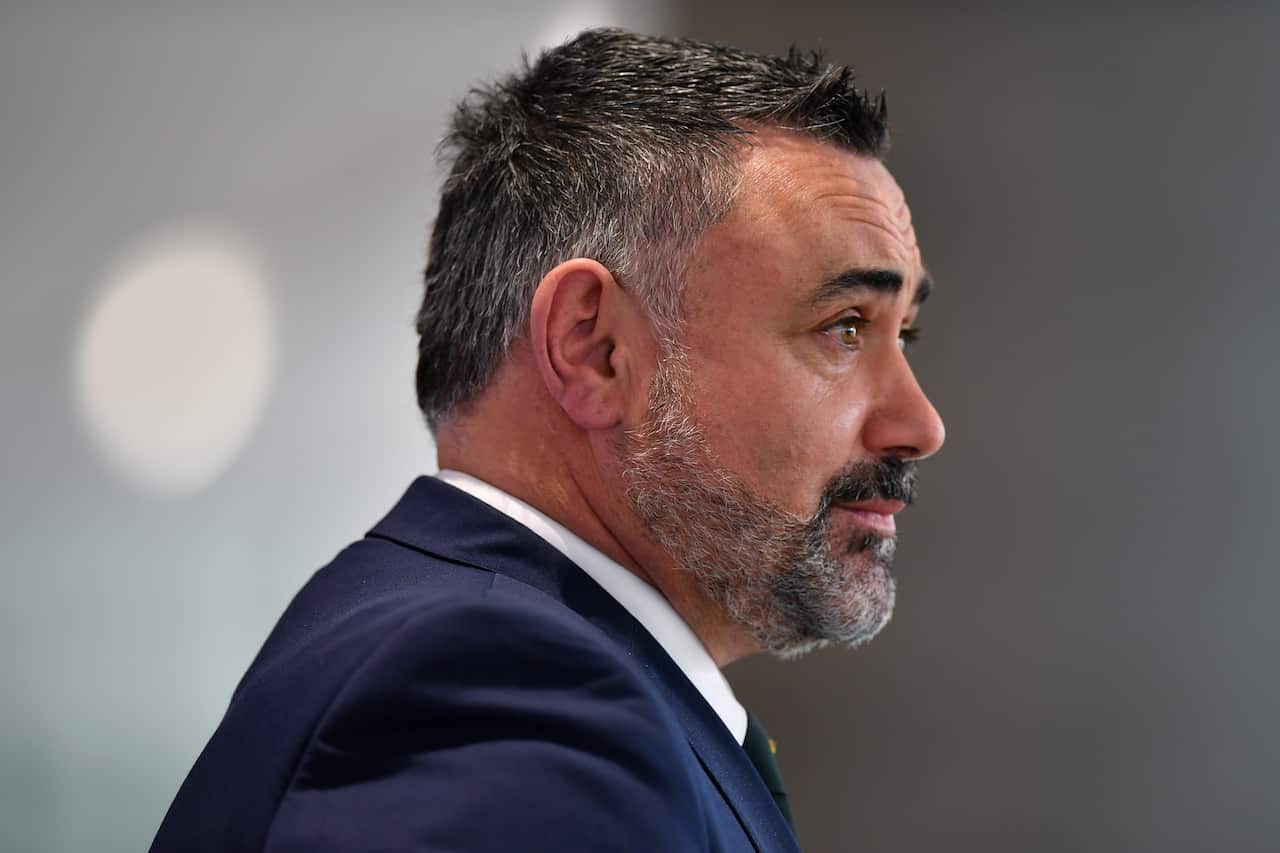 NSW Deputy Premier John Barilaro speaks to the media during a press conference in Sydney, Wednesday, September 8, 2021. (AAP Image/Joel Carrett) NO ARCHIVING