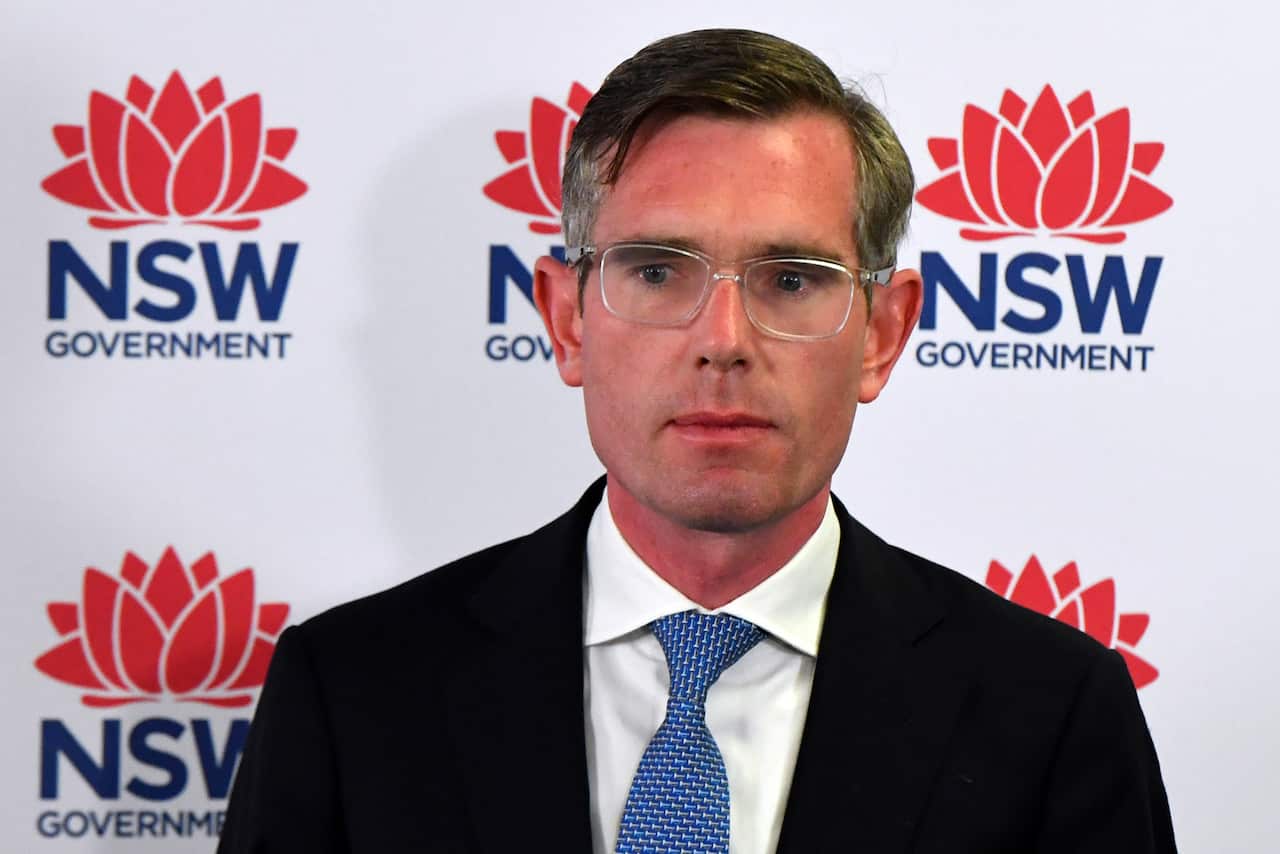 NSW Premier Dominic Perrottet at a press conference in Sydney, Tuesday, November 2, 2021. (AAP Image/Mick Tsikas) NO ARCHIVING