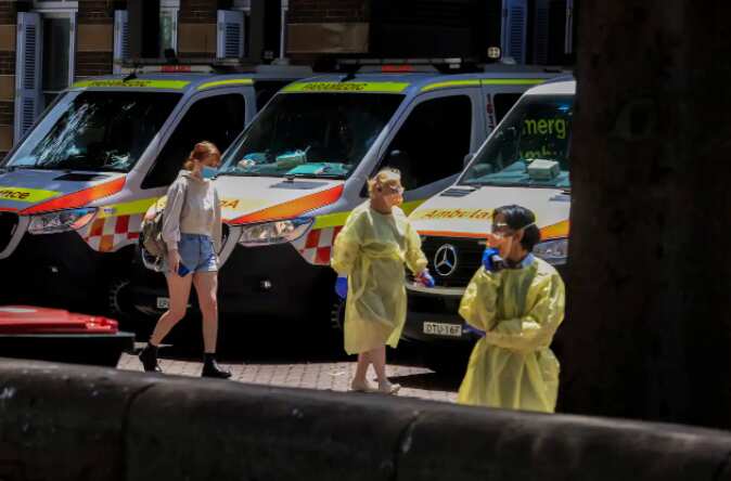 Outside the emergency entrance of Royal Prince Alfred Hospital in Sydney, NSW. 