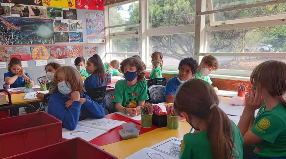 Children in an Indigenous language class at Melbourne's Thornbury Primary School